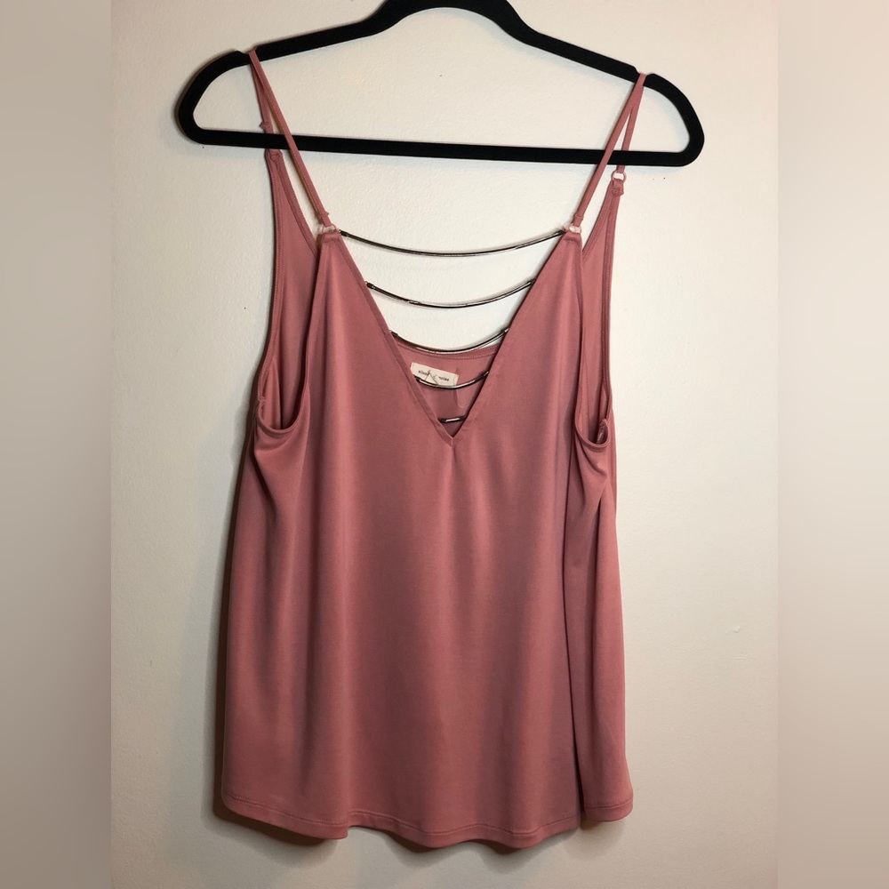Urban outfitters silence + noise pink metal evening top